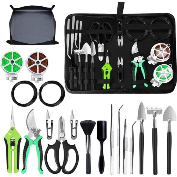 Bonsai Tree Kit, 20 Pcs Gardening Succulent Tools Set, Bonsai Tool Kit - Picture 1 of 8
